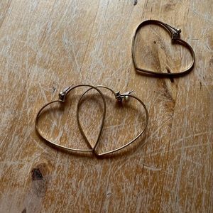 Gold Heart Earrings